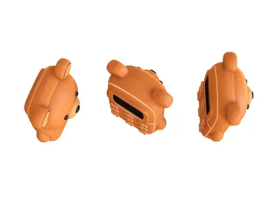 Cute Bear Phone Toy 3D Model - Stylized Cartoon Mobile Phone Low-poly 3D model