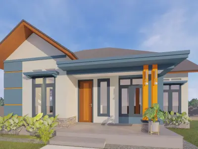 DESAIN RUMAH TINGGAL 3D model