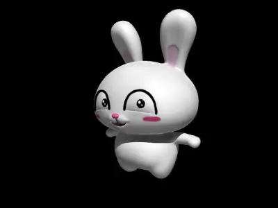 rigging rabbit 3D model