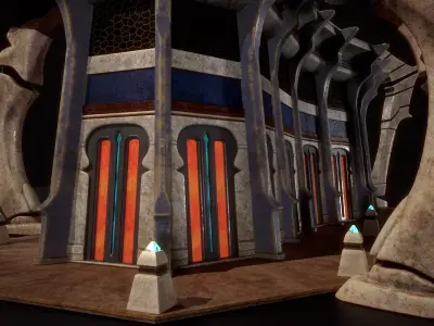 Building 4b Low-poly 3D model