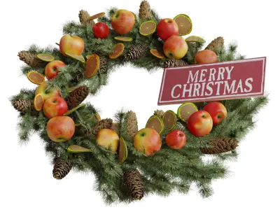 Christmas wreath 2 3D model