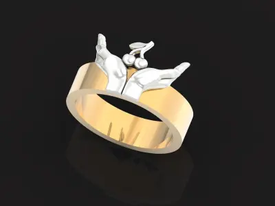 cherries hand ring 848 3D print model