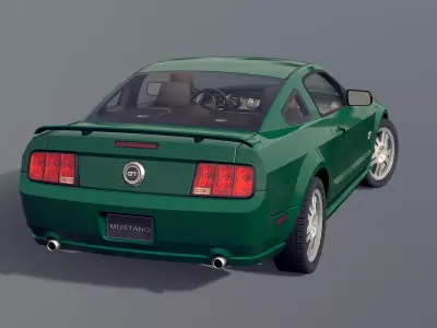 2005 Ford Mustang GT Low-poly 3D model