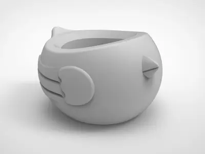 bird pattern vase 3D print model