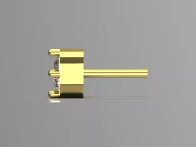 Classic Diamond Stud stl Earrings model je0002 3D print model