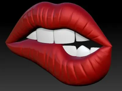 LIPS BITTEN DETAILED DECOR 3D print model