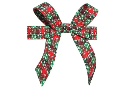 Christmas Bow Ribbon 53 Low-poly 3D model