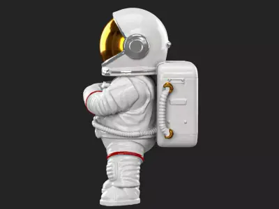 Astronaut figure 02 3D print model