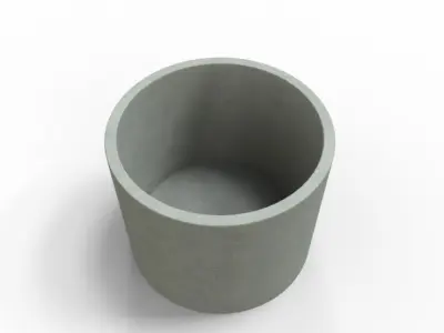 Short Circular Villa Flower Pot  3D print model