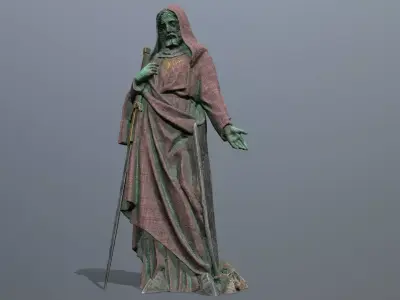 statue 3 Low-poly 3D model