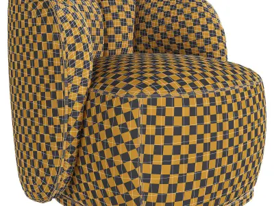 Sipario Lounge Chair 3d model Low-poly 3D model