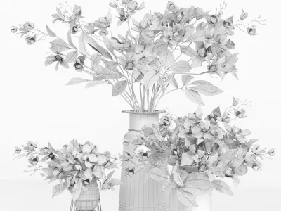 Top-ten 3d Flowers Bouquet Collection 3D model