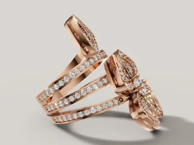 Flower Fiorever Ring 3d print model C 87 3D print model