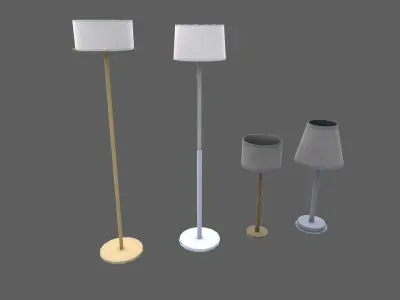 Lamps Low-poly 3D model