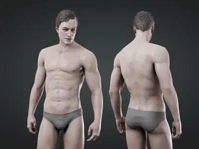 Base Humans - Man Low-poly 3D model