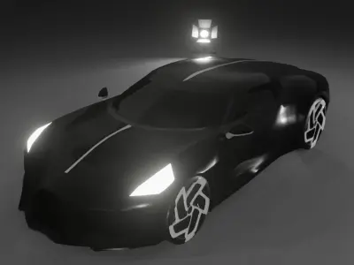 Bugatti la Voiture Noire Low-poly 3D model