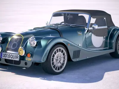 Morgan Plus 8 50th Anniversary 2018 with roof 3D model