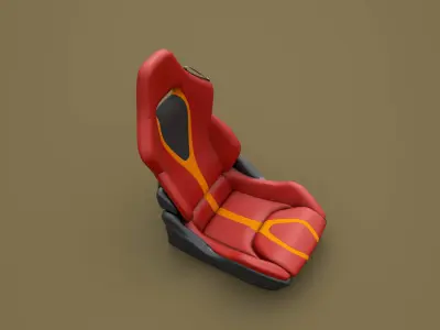 Sportcar Seat 3D model