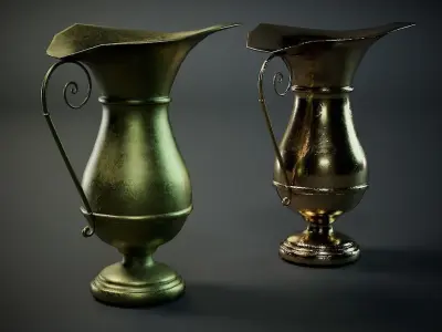 antique vase Low-poly 3D model