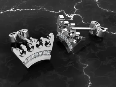 Jewelry Earring 3D print model 8
