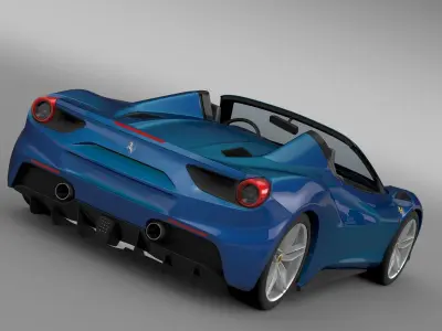 Ferrari 488 Spider 2016 3D model