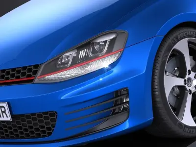 Volkswagen Golf VII GTI 2017 3D model