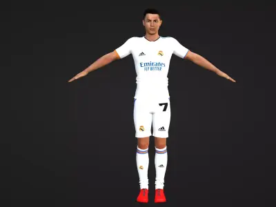 Cristiano Ronaldo - Real Madrid Low-poly 3D model