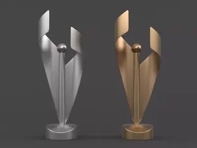 Trophy Cups 3D model 9