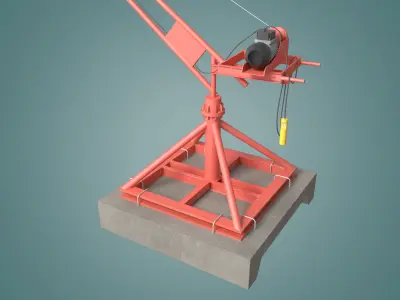 small crane 3D model