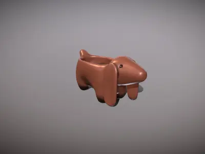 Dachshund shaped pot planter 3d printable dog 3D print model