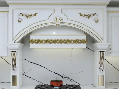 classic luxury range hood 3D model