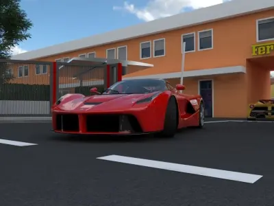 Ferrari Factory Maranello 3D Low-poly 3D model