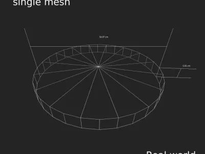 Sewer Lid - ductile iron - LOW Low-poly 3D model