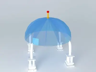 glass dome gazebo 3D model