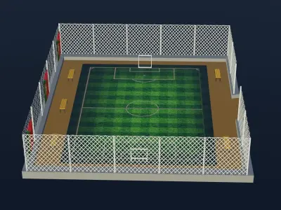 Soccer Stadium - Portugal Low-poly 3D model