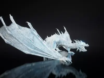Dragon 9 Wyvern UE4 Low-poly 3D model