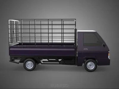 CAGE PICK UP FLAT DECK COLT DELICA L300 PICKUP TRUCK CARGO BED 3D model