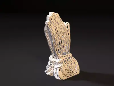 Praying Hands Voronoi 3D print model