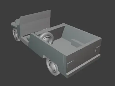 Citroen Yagan Low-poly 3D model