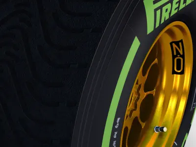 E23 Intermediate rear tyre Low-poly 3D model