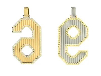 Pedant Numbers 6  and 9 SUPREME LEAGUE OF MAN S 3D print model