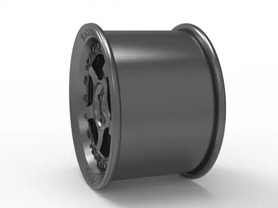 black rhino wheel rim model 3D print model