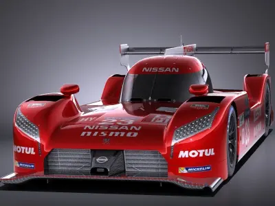 Nissan GT-R LM Nismo Race car 2016 VRAY 3D model