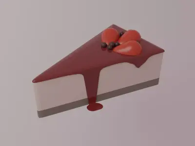Piece of cake Free low-poly 3D model