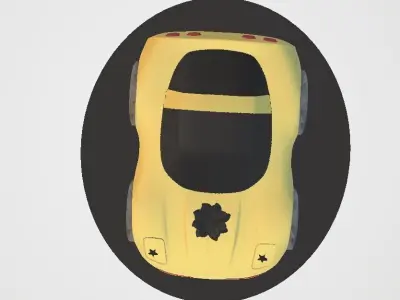 Car with star lights 3D print model