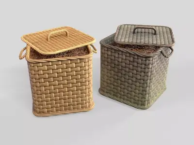 Basket 10 Low-poly 3D model