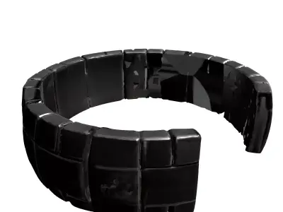 Modern Metal Bracelet Watch Band Low-poly 3D model