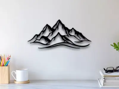 Mountain Wall Art 3D print model