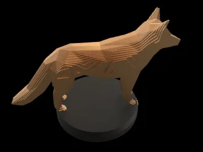 Parametric Fox Low-poly 3D model purchase