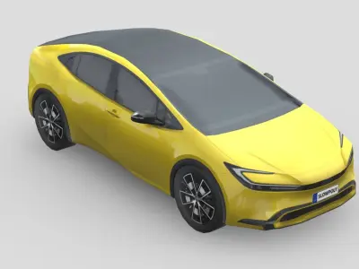 Toyota Prius 2023 Low-poly 3D model